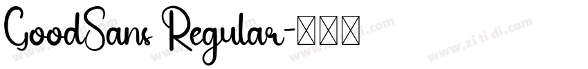 GoodSans Regular字体转换